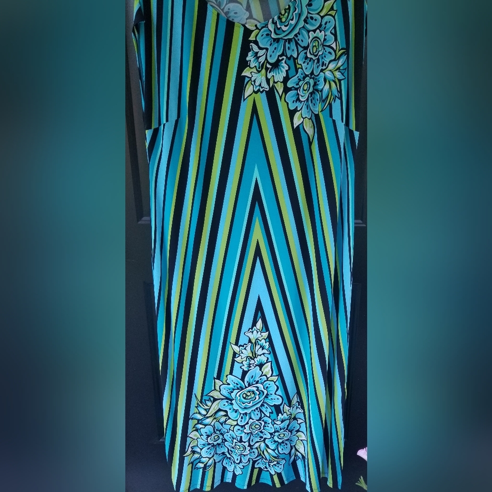 Bob Mackie XL long dress sleeveless - Picture 4 of 5
